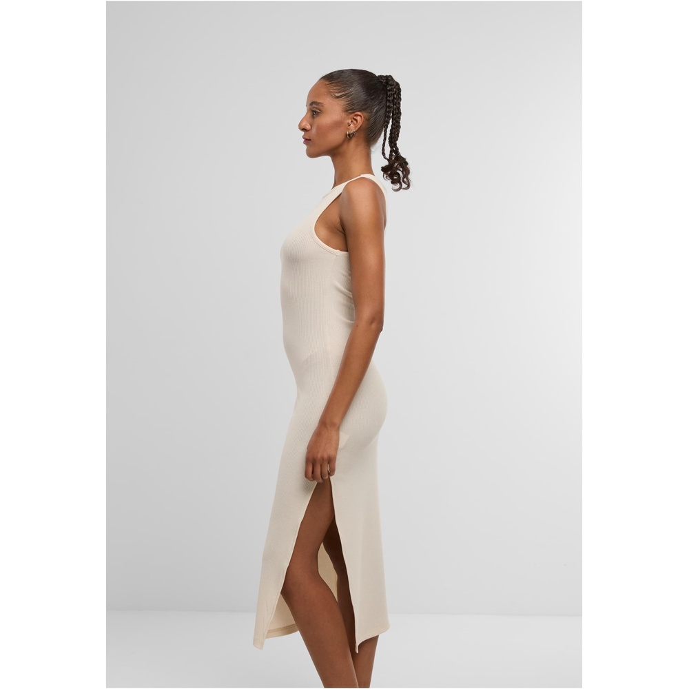Urban Classics - Racerback Rib Lange jurk - Creme